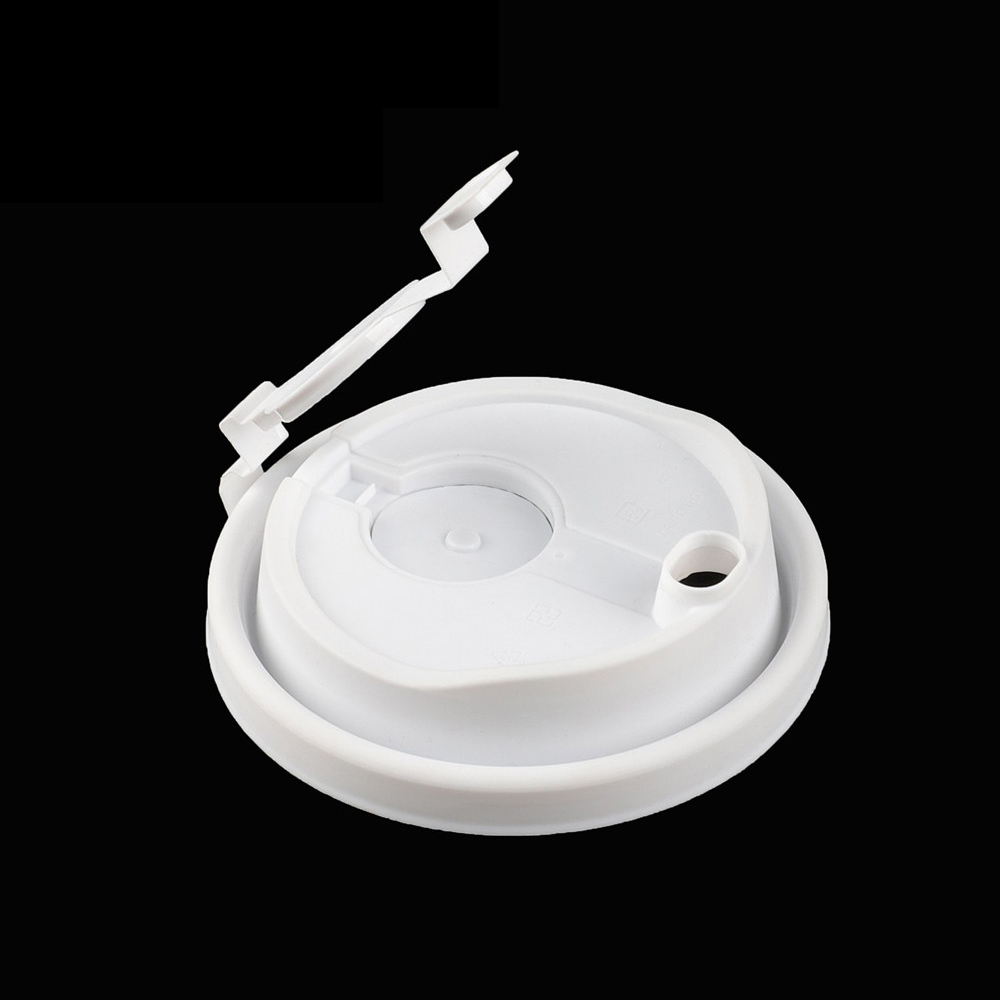90mm white integrated sipper lid