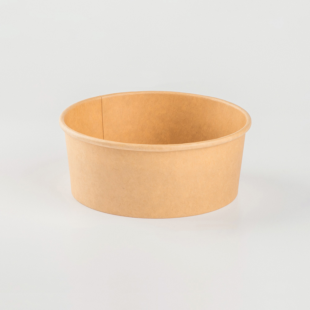 1100ml Kraft Paper Bowl Plain Base 165 Caliber