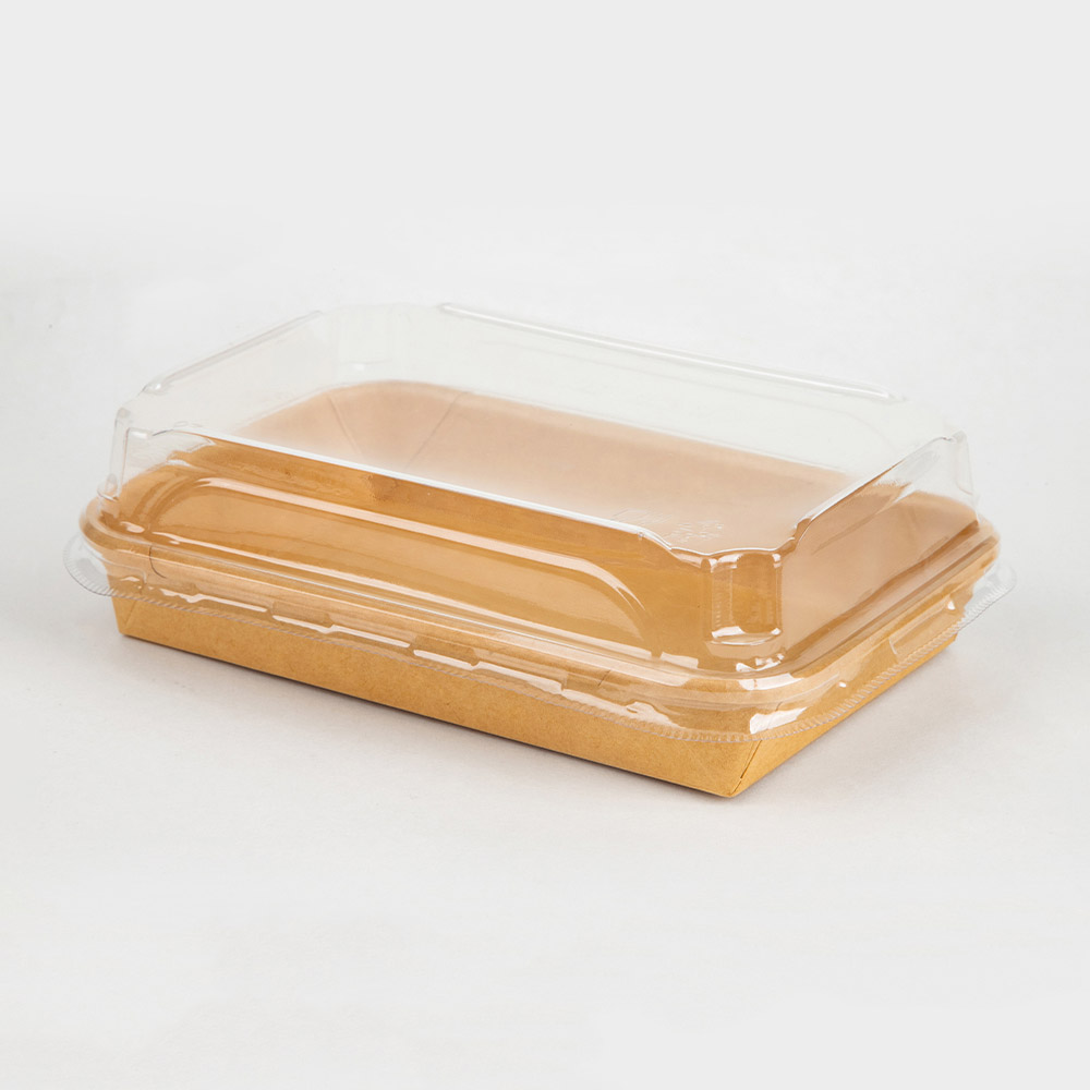 3#Kraft Paper Sushi Box with PET Lid