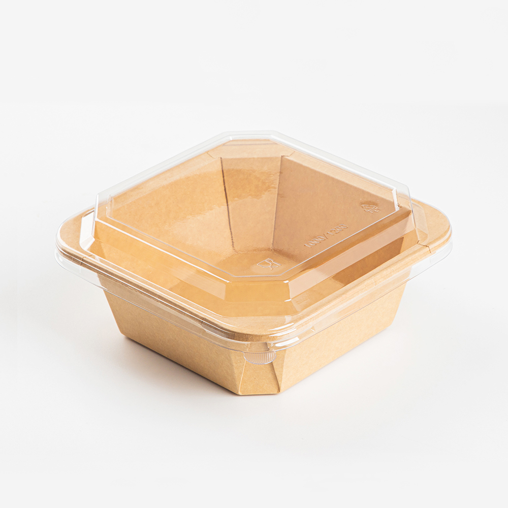 1200ml Kraft Octagonal Box with PET Lid