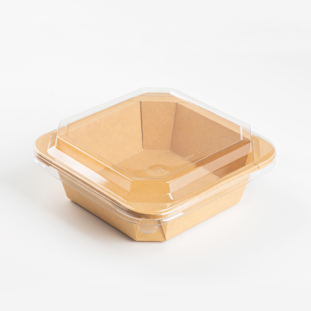 1000ml Kraft Octagonal Box with PET Lid